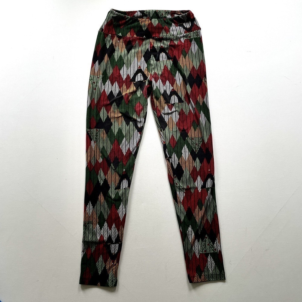 LuLaRoe Women Size OS Black Floral Leggings Stretch Yoga Buttery Soft Multicolor